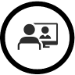 Two individuals web conferencing